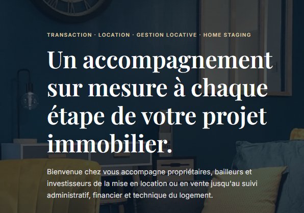 Site immobilier, accompagnement transaction, location, gestion locative