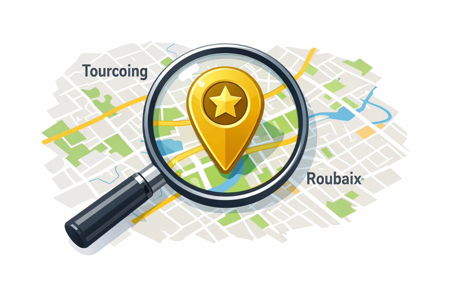 Google Maps Tourcoing - top 3 résultats locaux