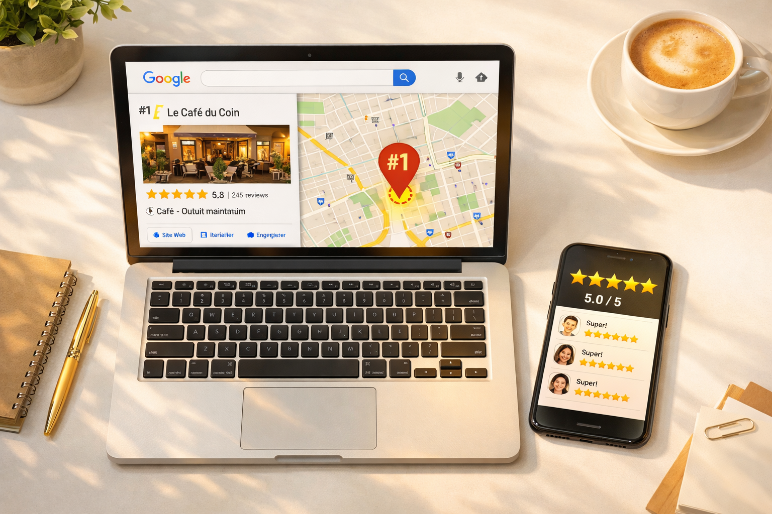 Consultant SEO Tourcoing — résultats Google Maps top 3